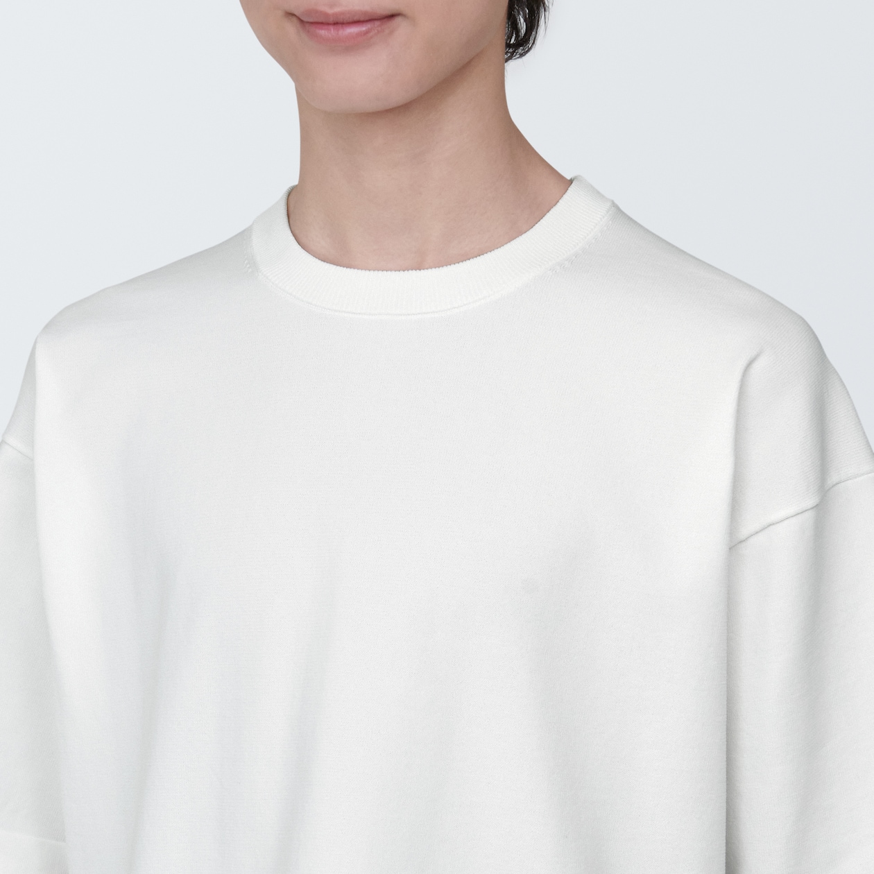 紳士　ＵＶカット天竺編みクルーネック半袖ニットＴシャツ