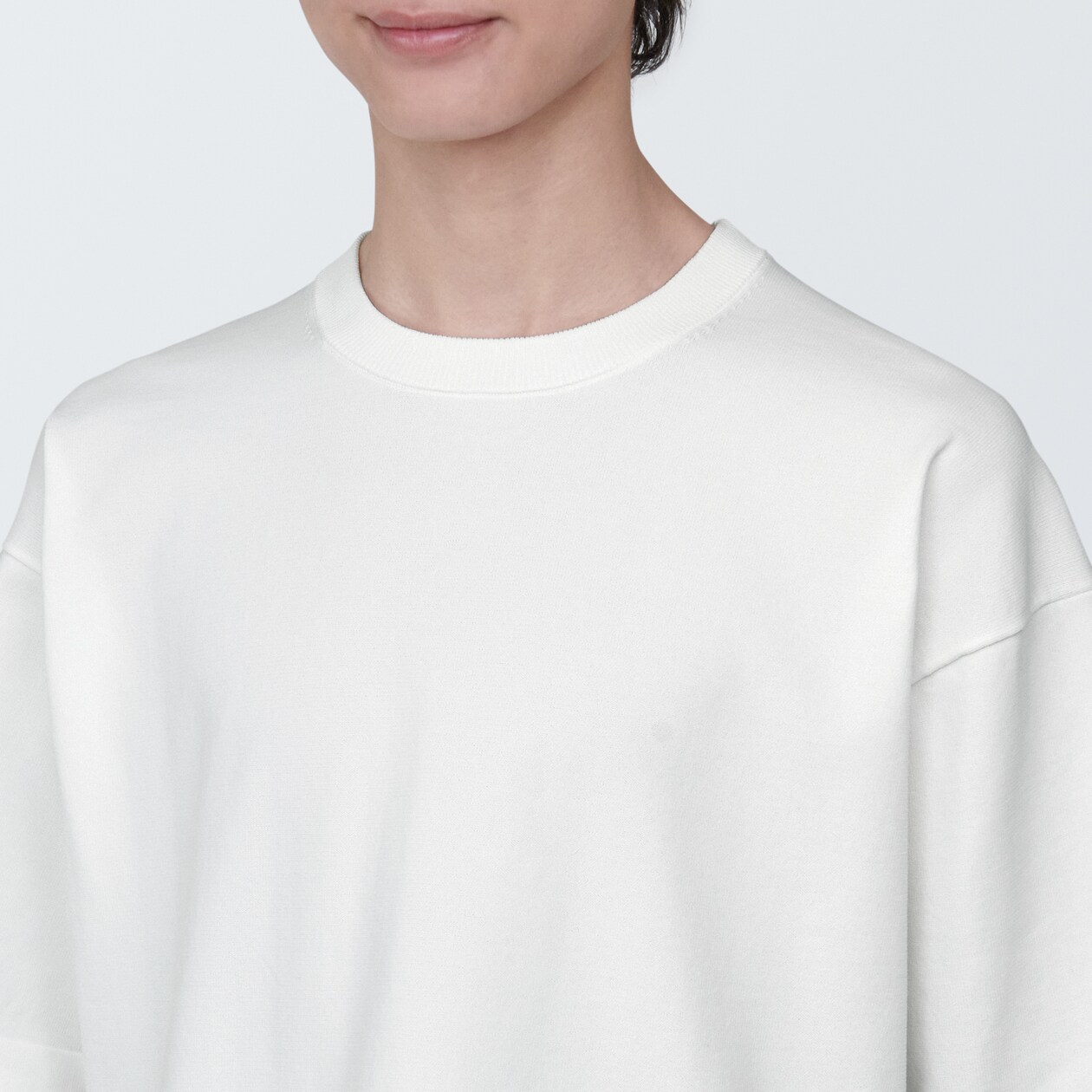 紳士　ＵＶカット天竺編みクルーネック半袖ニットＴシャツ