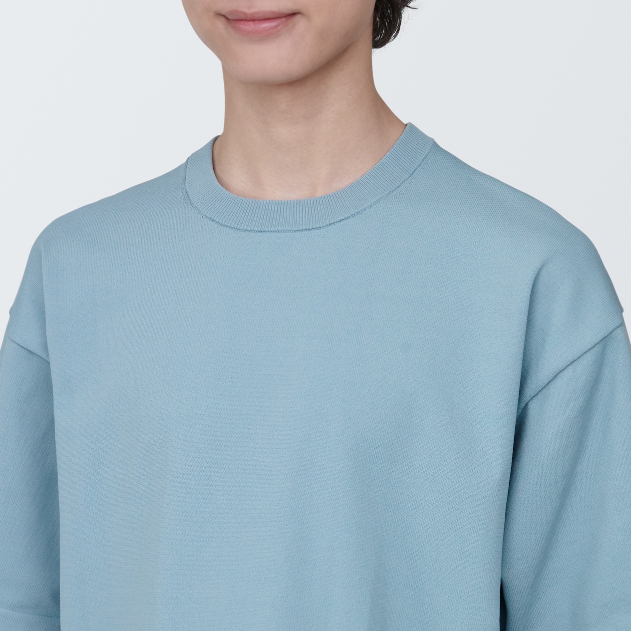 紳士　ＵＶカット天竺編みクルーネック半袖ニットＴシャツ