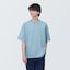紳士　ＵＶカット天竺編みクルーネック半袖ニットＴシャツ