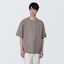 紳士　ＵＶカット天竺編みクルーネック半袖ニットＴシャツ