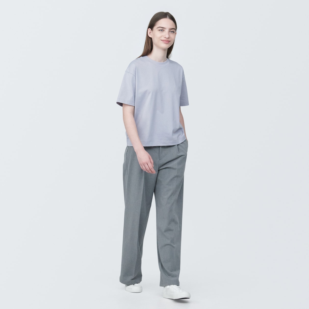 婦人　天竺編みクルーネック半袖Ｔシャツ