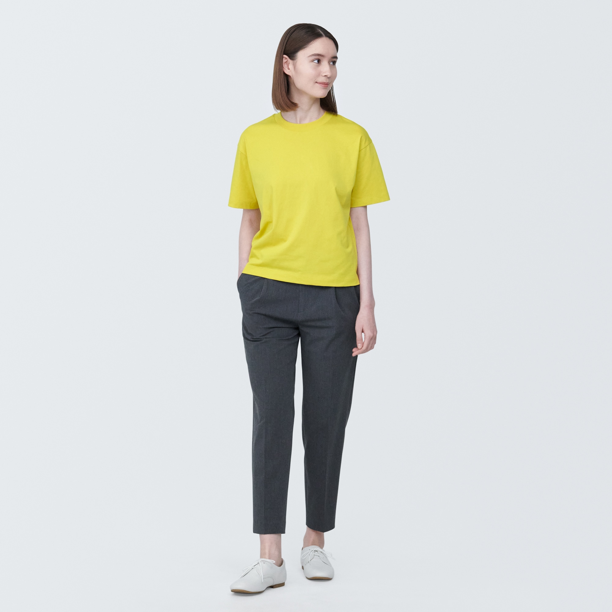 婦人　天竺編みクルーネック半袖Ｔシャツ