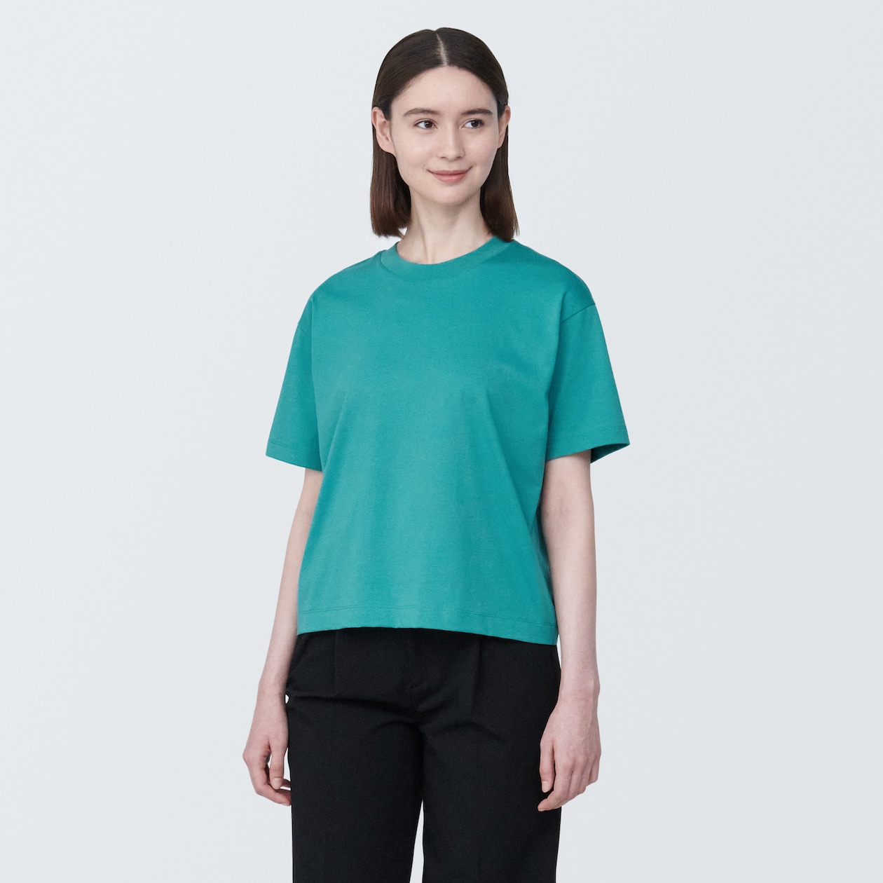 婦人　天竺編みクルーネック半袖Ｔシャツ