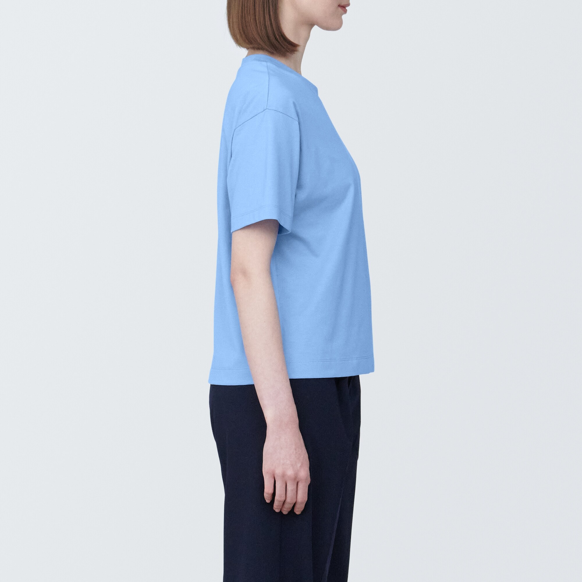 婦人　天竺編みクルーネック半袖Ｔシャツ