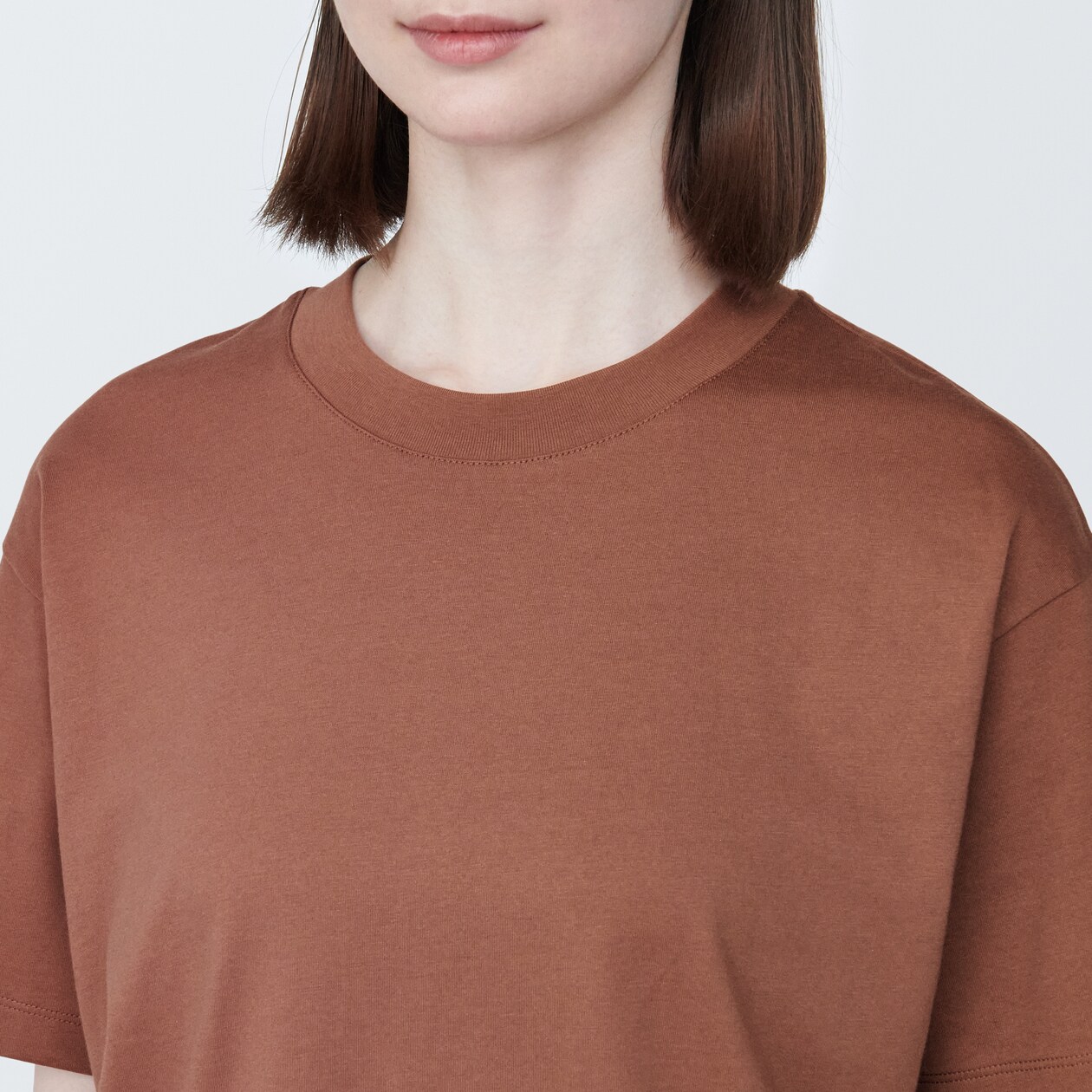 婦人　天竺編みクルーネック半袖Ｔシャツ
