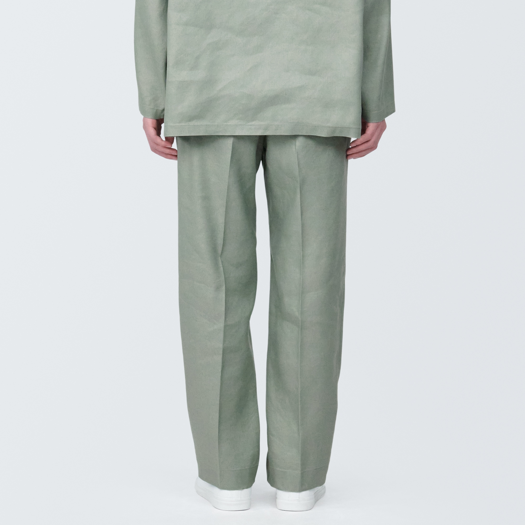 紳士 ヘンプ混タックストレートパンツ | 無印良品