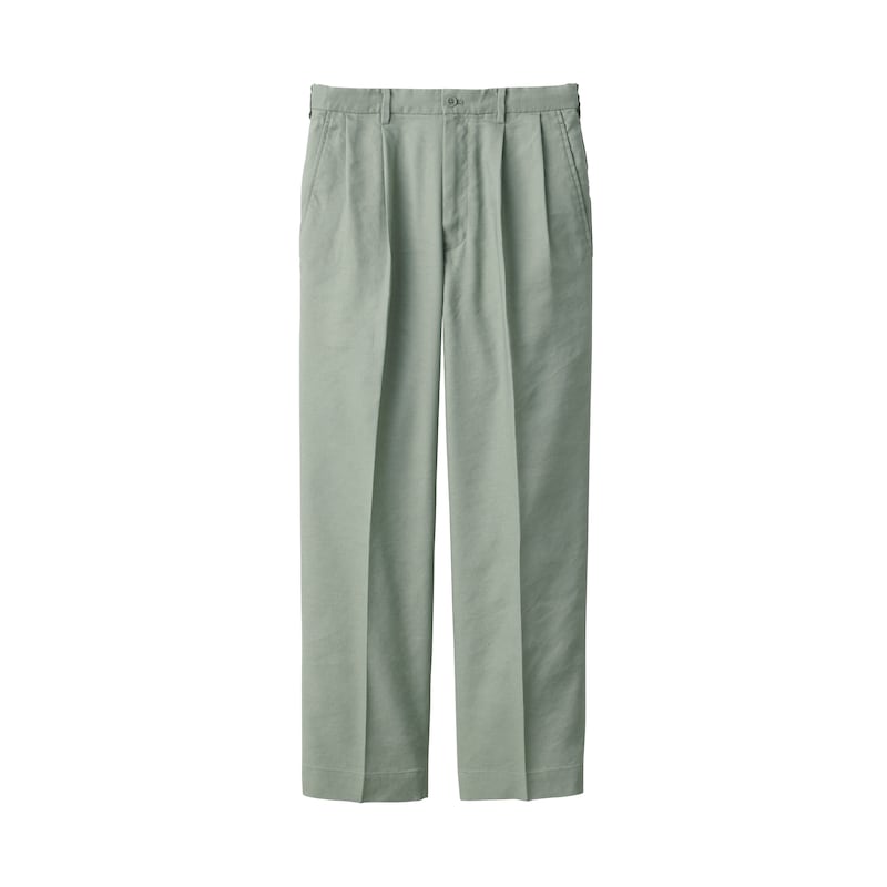 紳士 ヘンプ混タックストレートパンツ | 無印良品