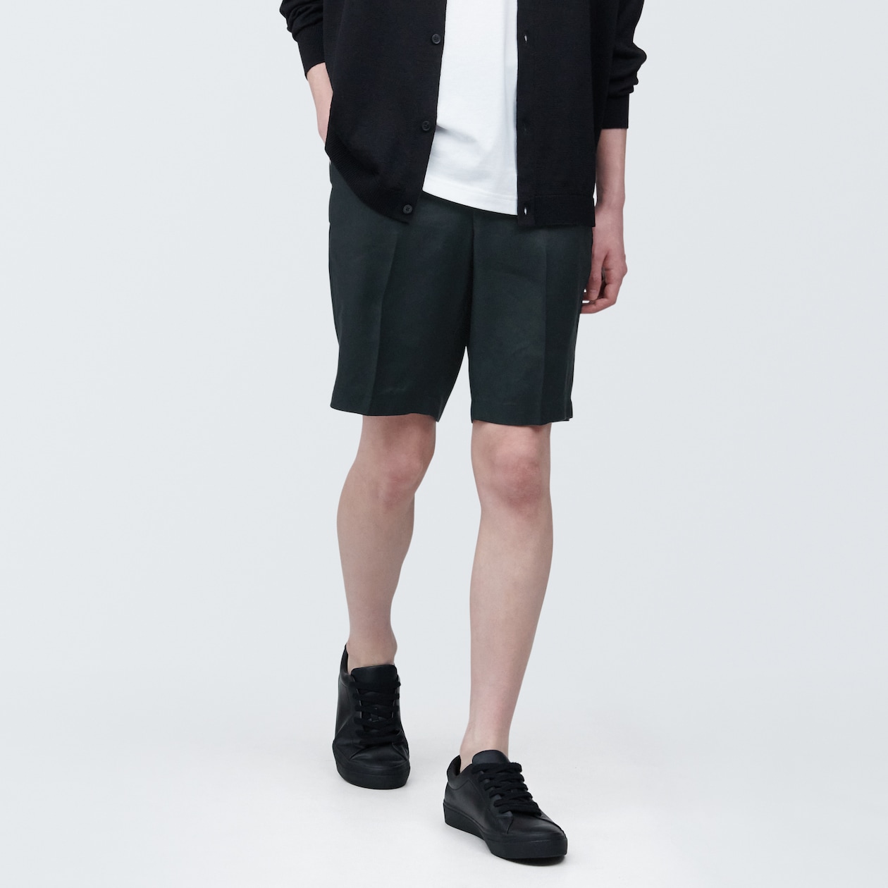 紳士　ヘンプ混ショートパンツ