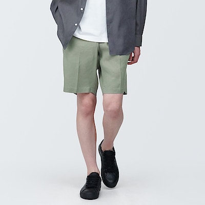 紳士　ヘンプ混ショートパンツ