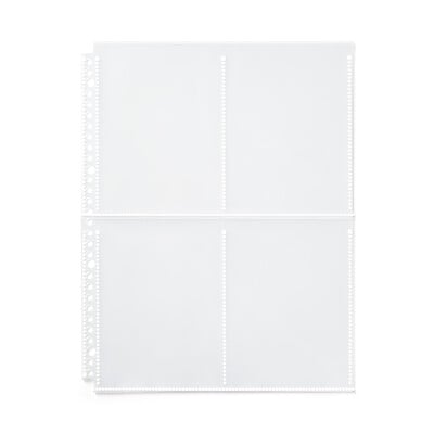 【Ａ４ワイド用】【ポストカードサイズ】ポケットが選べるシリーズ　専用リフィル　４ポケット　１０枚入