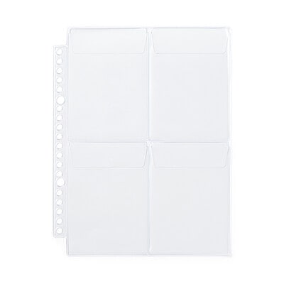 【Ａ５ワイド用】【４ポケット】ポケットが選べるシリーズ　専用リフィル　２枚入