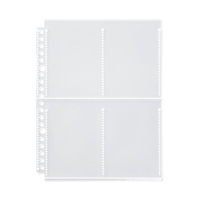 【Ａ５ワイド用】【トレカサイズ】ポケットが選べるシリーズ　専用リフィル　４ポケット　１０枚入