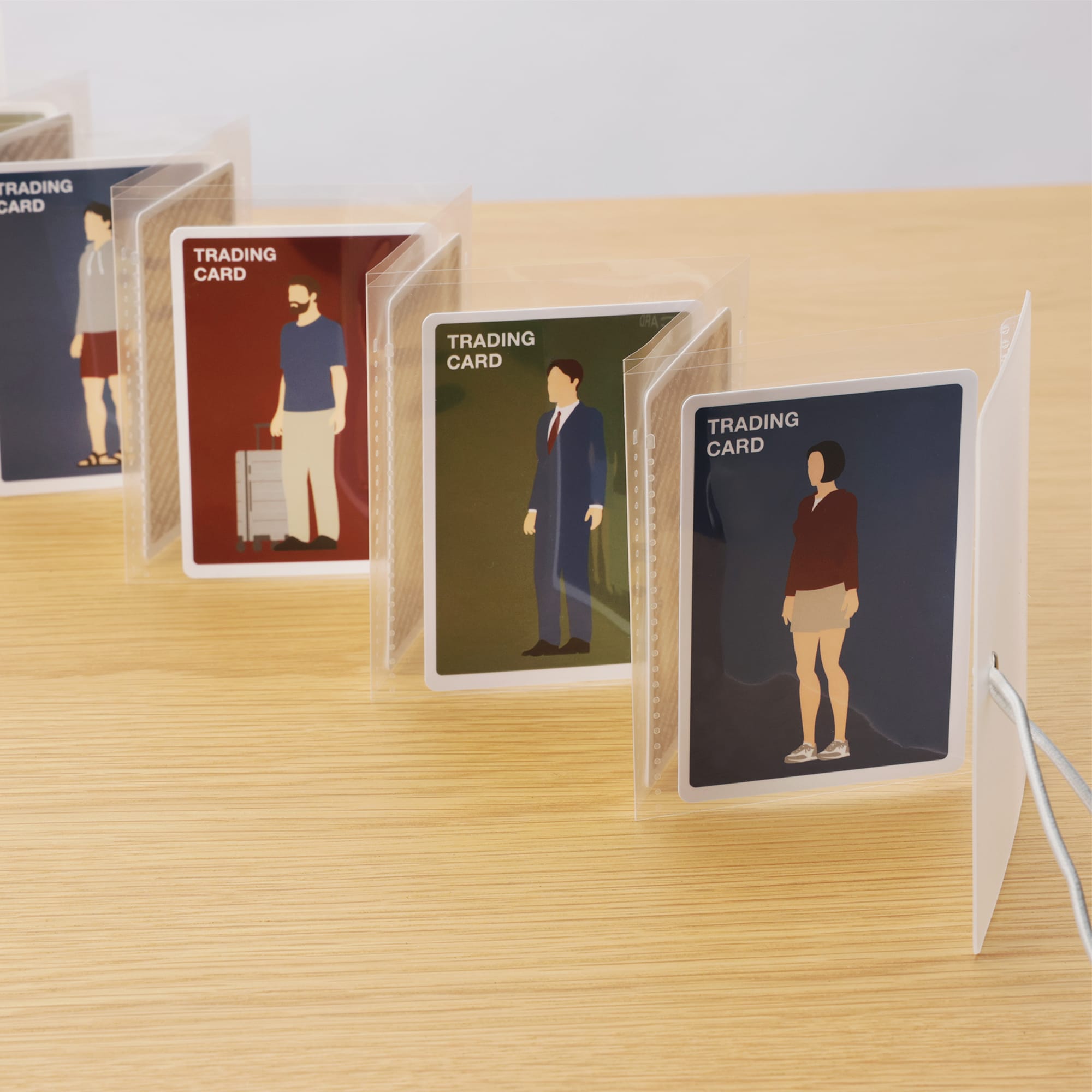 さっと開いて自立するカードファイル