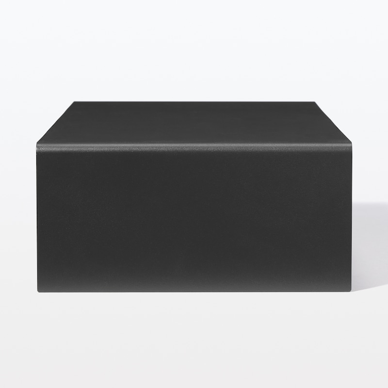 スチールモニタースタンド　引出付・ワイド・ダークグレー