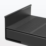 スチールモニタースタンド　引出付・ワイド・ダークグレー