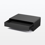 スチールモニタースタンド　引出付・ダークグレー