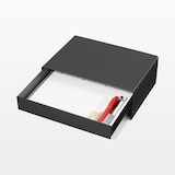 スチールモニタースタンド　引出付・ダークグレー