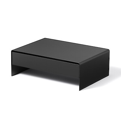 スチールモニタースタンド　引出付・ダークグレー　約幅３２０×奥行２３０×高さ１１０ｍｍ