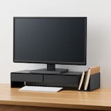 スチール仕切りスタンド・２仕切・ダークグレー