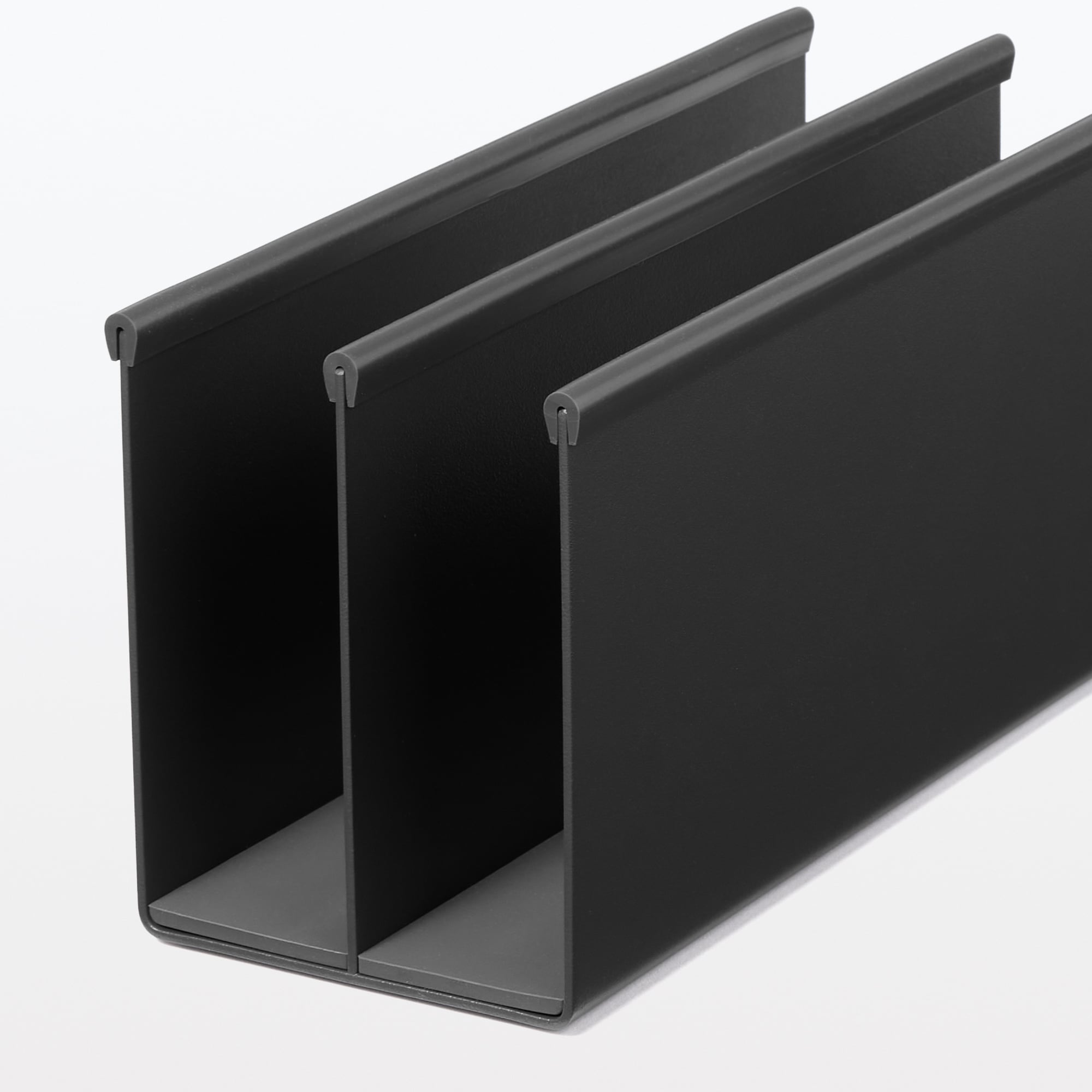 スチール仕切りスタンド・２仕切・ダークグレー