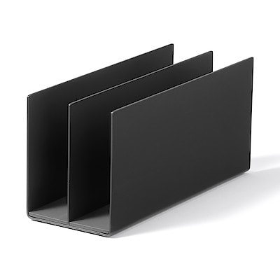 スチール仕切りスタンド・２仕切・ダークグレー　約幅８６×奥行２３０×高さ１１０ｍｍ