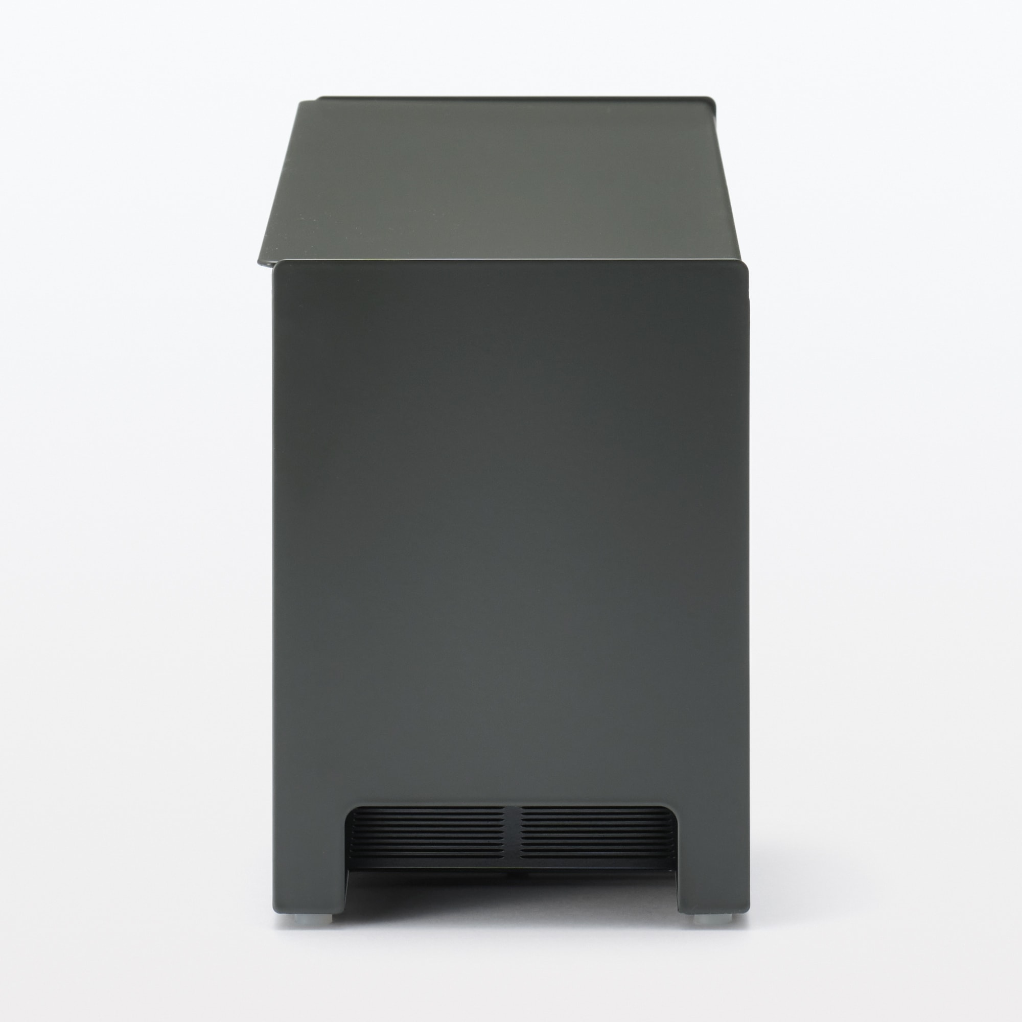 スチールタップ収納箱フラップ式・ダークグレー