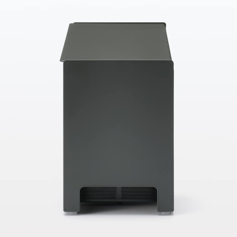 スチールタップ収納箱フラップ式・ダークグレー