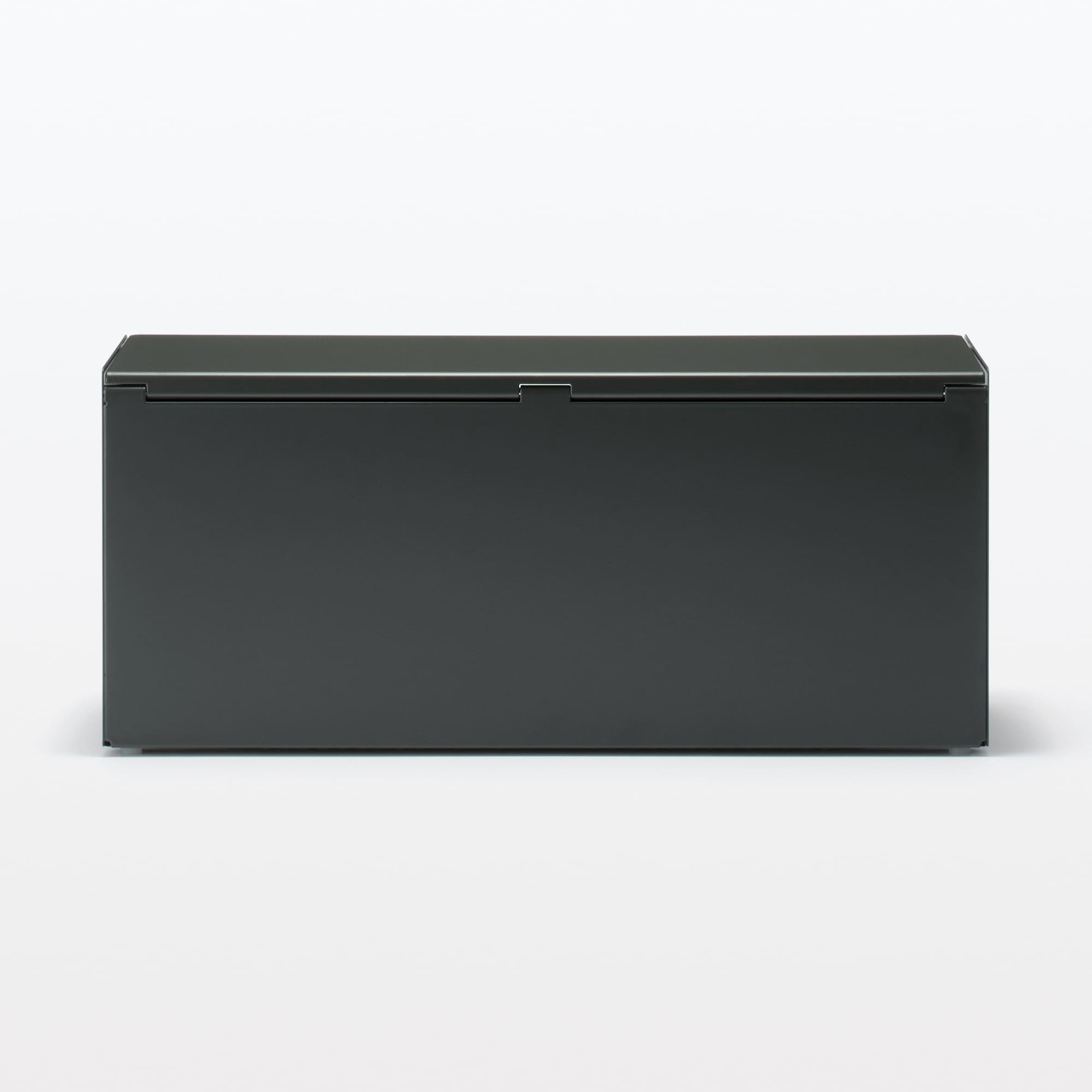 スチールタップ収納箱フラップ式・ダークグレー