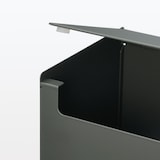 スチールタップ収納箱フラップ式・ダークグレー
