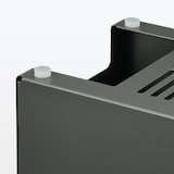 スチールタップ収納箱フラップ式・ダークグレー