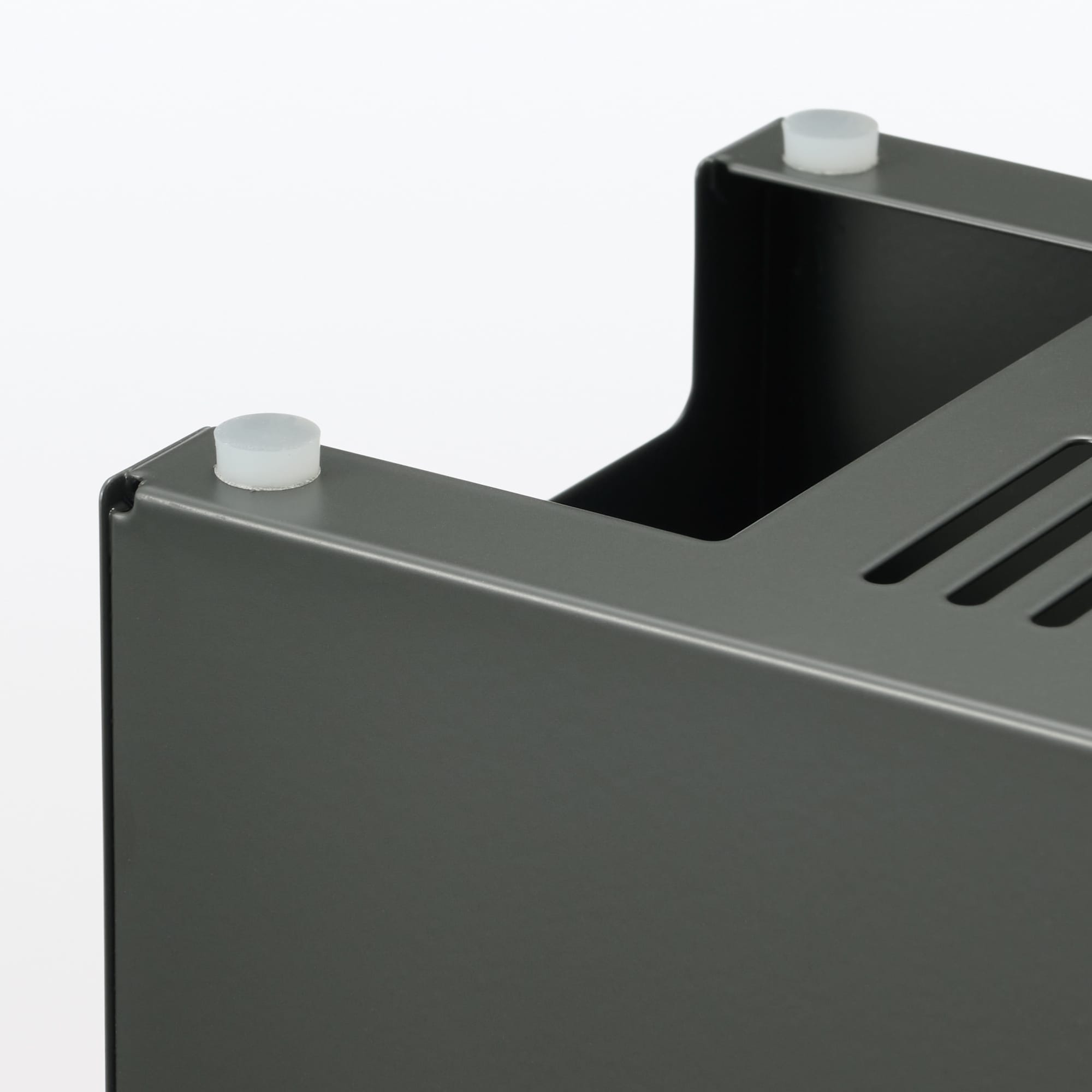 スチールタップ収納箱フラップ式・ダークグレー