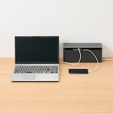 スチールタップ収納箱フラップ式・ダークグレー