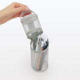 ナイロンメッシュ縦でも横でも使えるペンケース