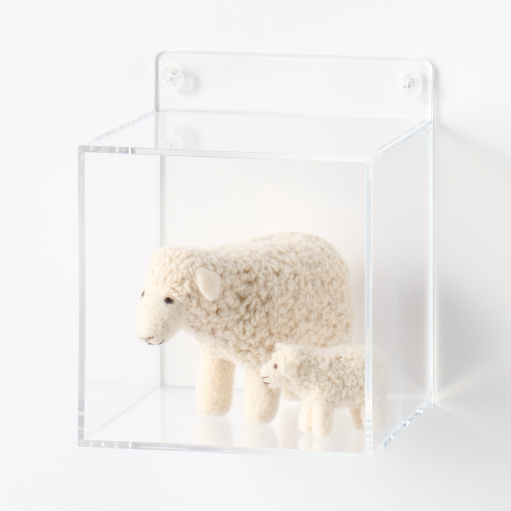 壁に付けられるアクリルディスプレイ　ボックス型