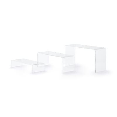 【ワイド】アクリルディスプレイ　コの字型　３個セット　３サイズ