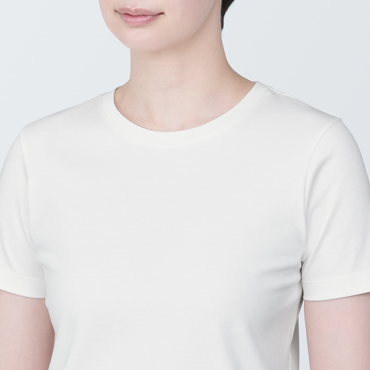 婦人　汗じみしにくいクルーネック半袖Ｔシャツ
