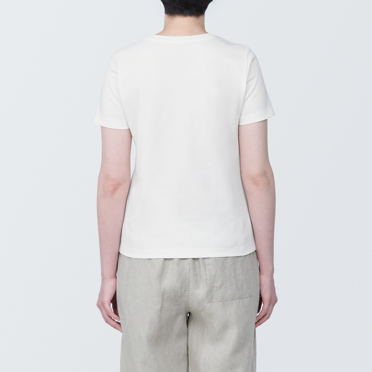 婦人　汗じみしにくいクルーネック半袖Ｔシャツ