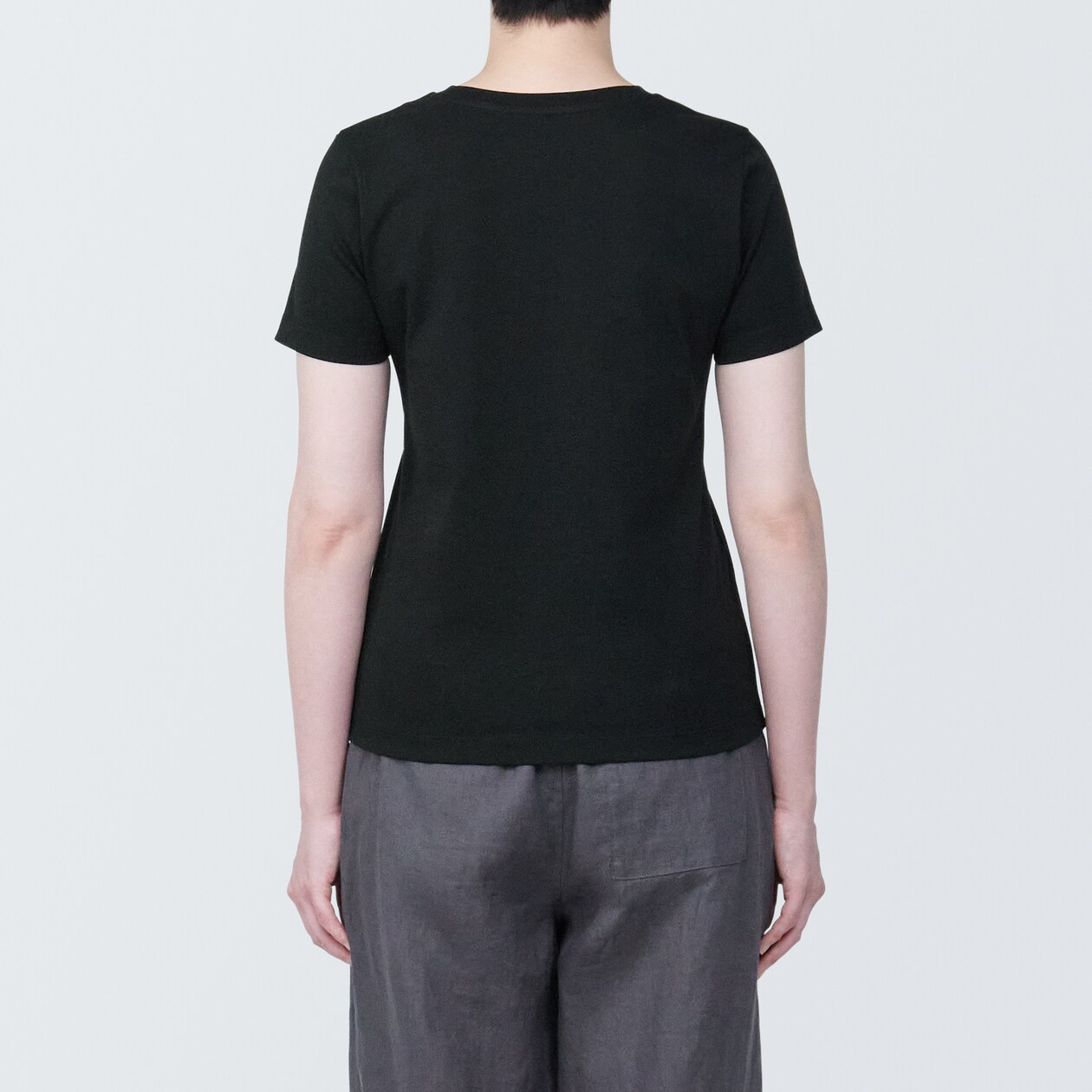 婦人　汗じみしにくいクルーネック半袖Ｔシャツ