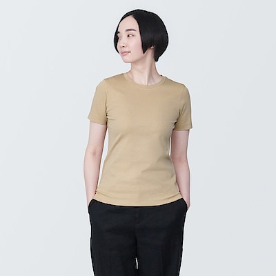 婦人　汗じみしにくいクルーネック半袖Ｔシャツ
