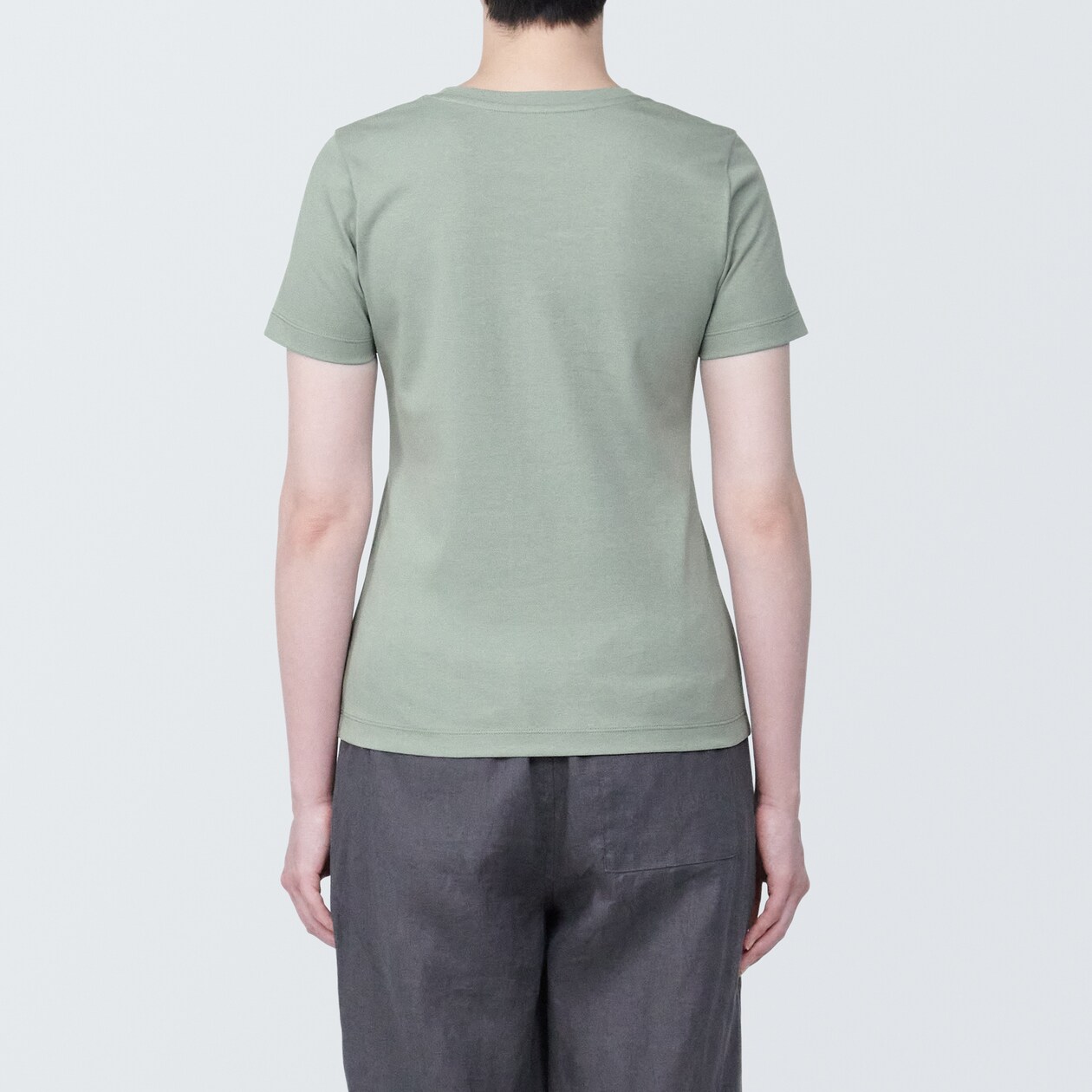 婦人　汗じみしにくいクルーネック半袖Ｔシャツ
