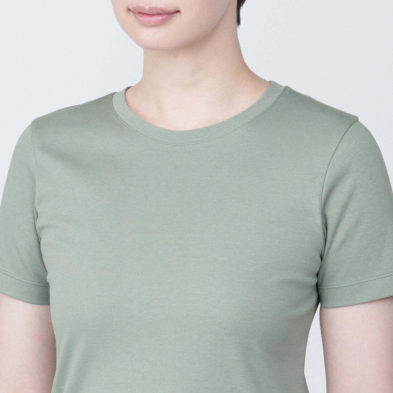 婦人　汗じみしにくいクルーネック半袖Ｔシャツ