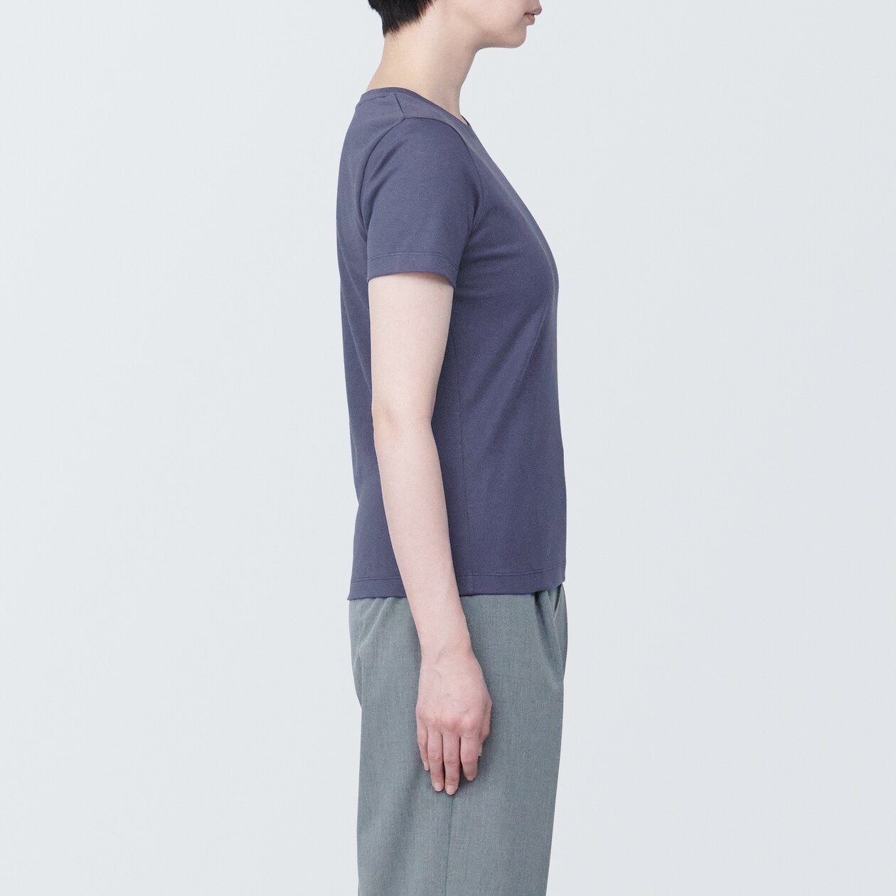 婦人　汗じみしにくいクルーネック半袖Ｔシャツ