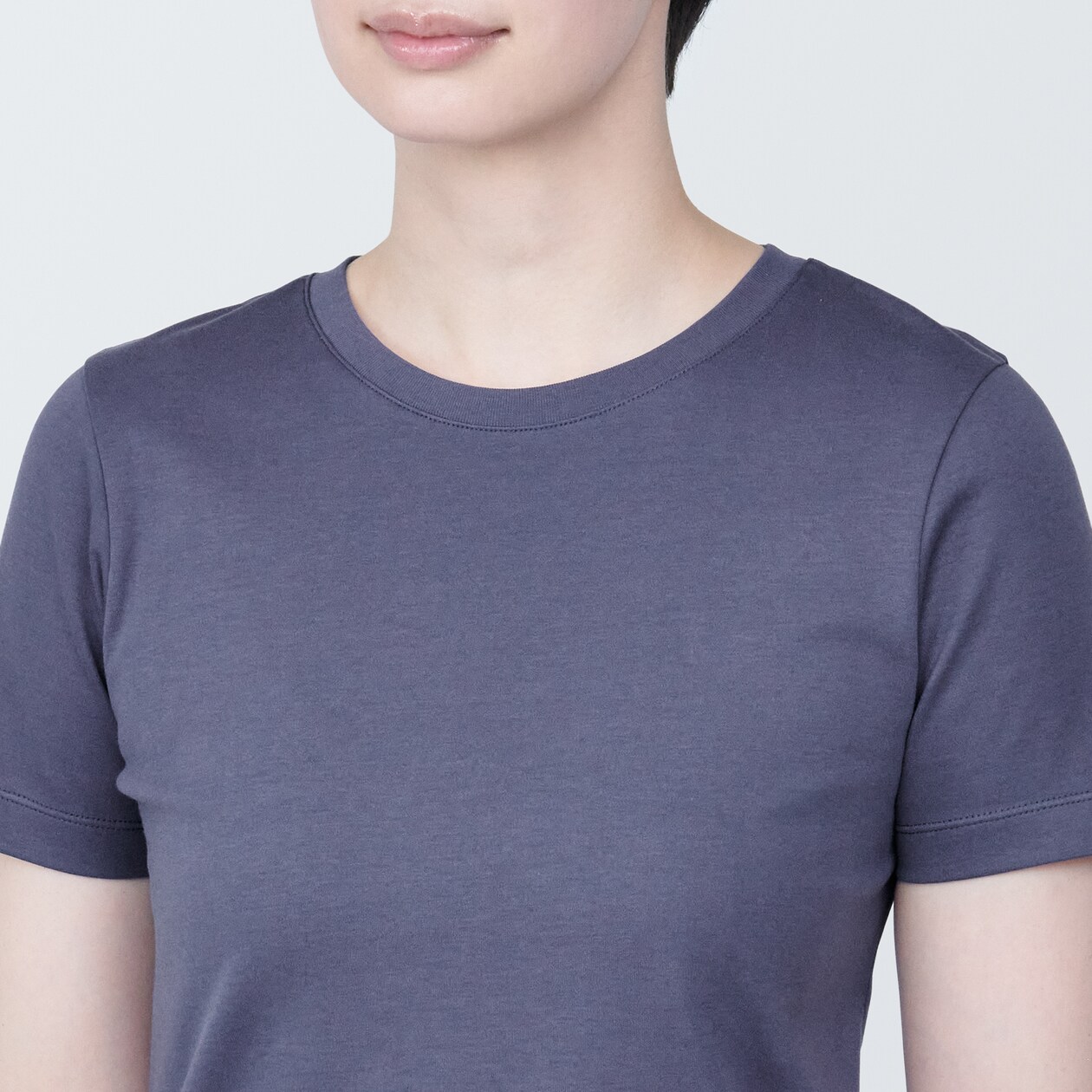 婦人　汗じみしにくいクルーネック半袖Ｔシャツ