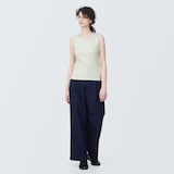 婦人　ランダムリブタンクトップ