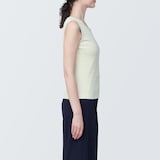 婦人　ランダムリブタンクトップ