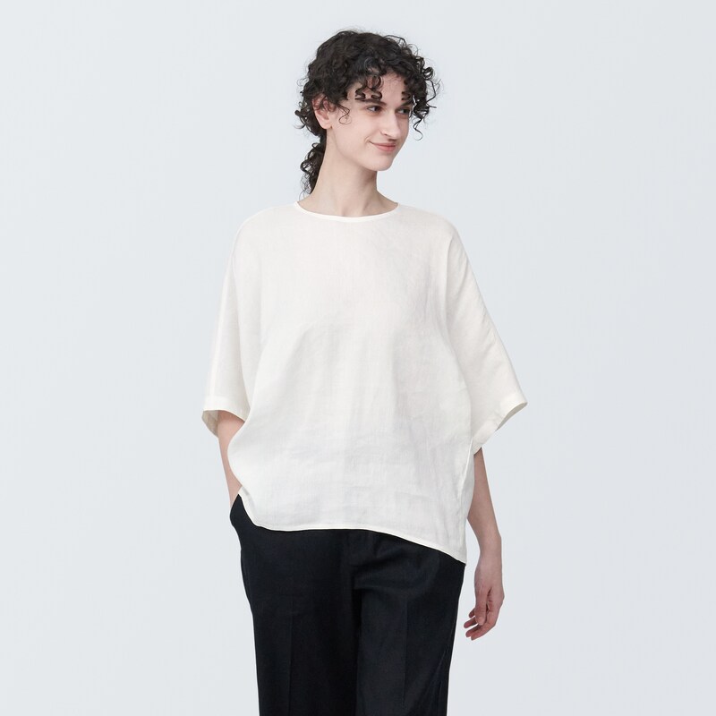 婦人 ヘンプ レーヨン 半袖ブラウス | 無印良品 