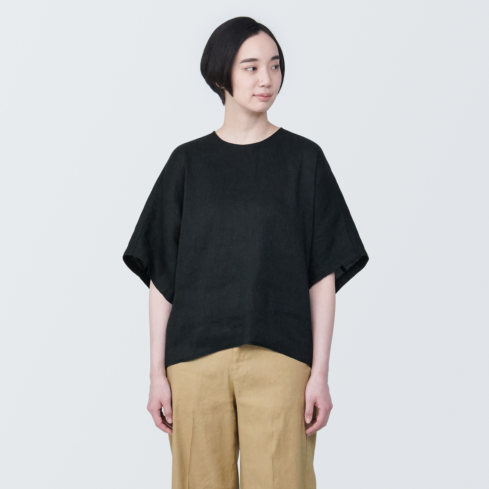 婦人 ヘンプ レーヨン 半袖ブラウス | 無印良品