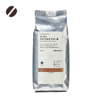 【豆】オリジナルブレンド　コーヒー　ミディアムテイスト　２００ｇ