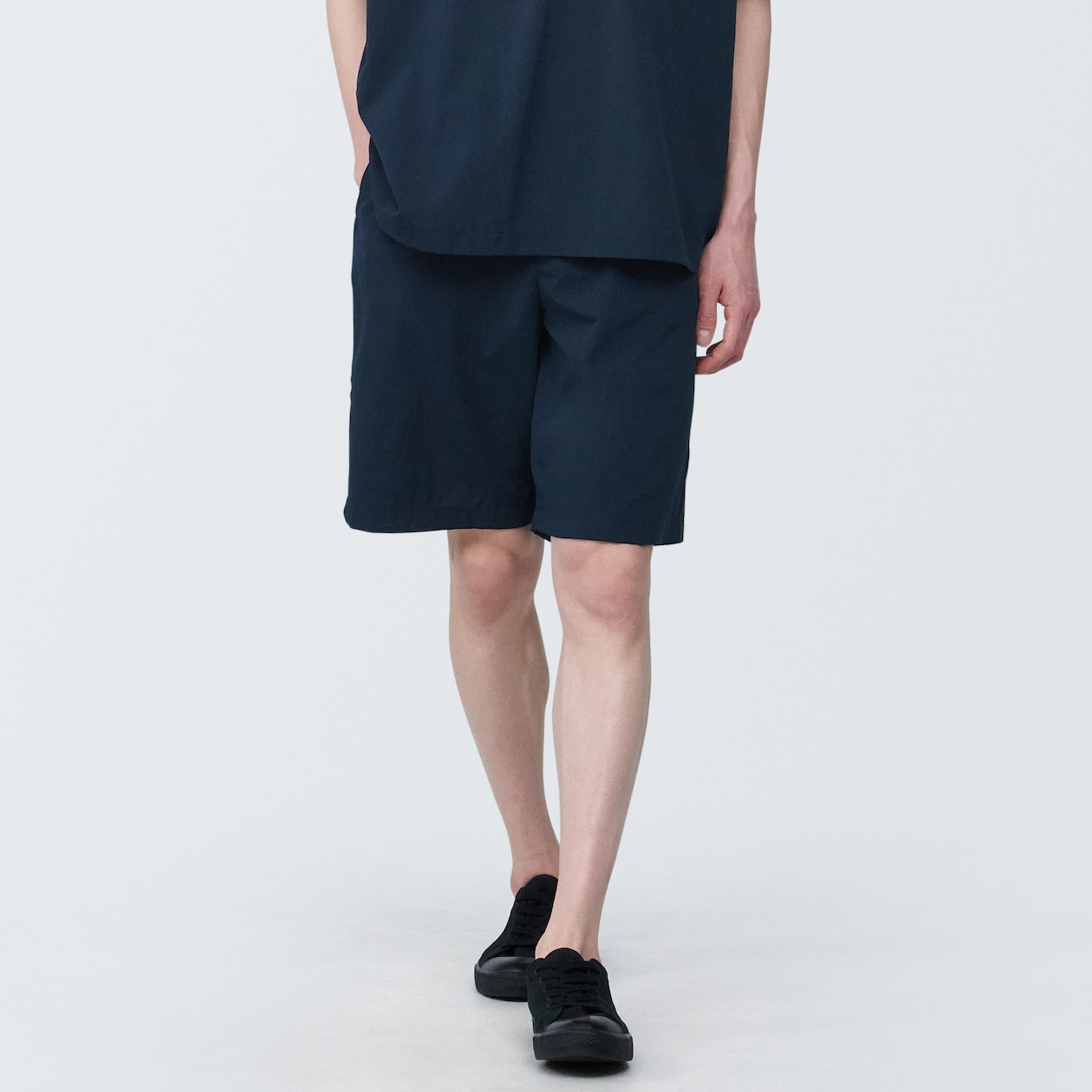 紳士　風を通すストレッチショートパンツ